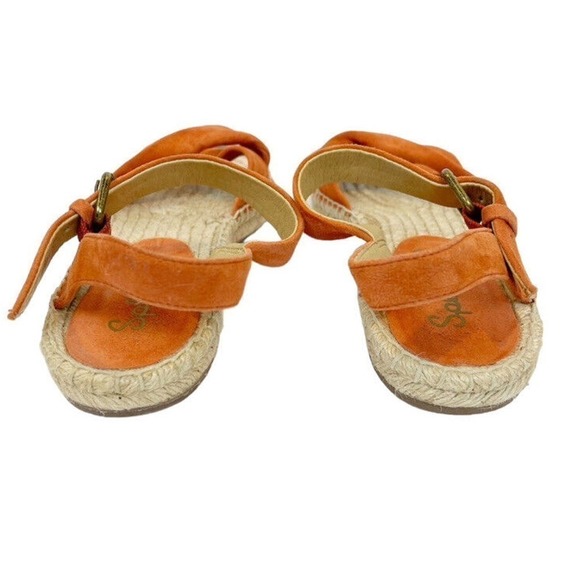 SPLENDID Women's Espadrille Wedge Sandal, Orange Fairfax Suede SZ 9.5 NEW - Picture 6 of 7